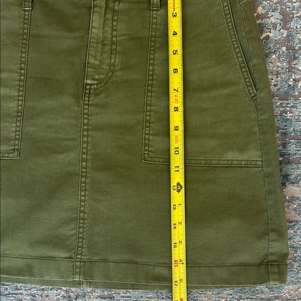 J. Crew Green Utility Mini Skirt Size 6 - Picture 11 of 12